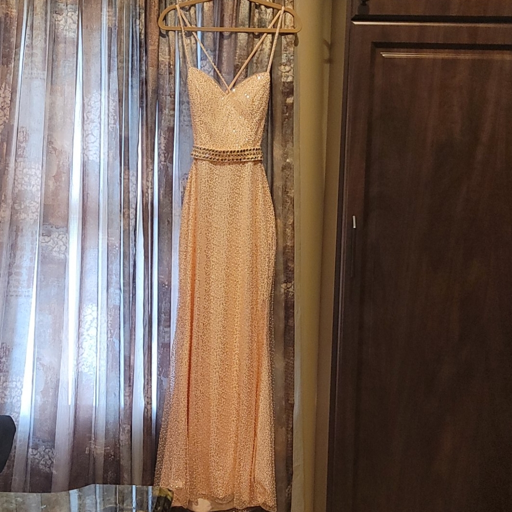 Rose Gold sequin gown